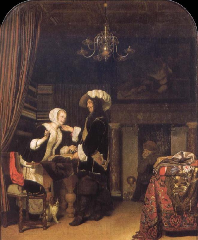 Frans van Mieris The Gentleman in the shop Spain oil painting art